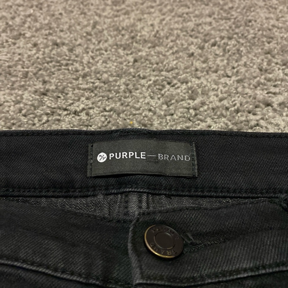 Men's Distressed Black Skinny Jeans - Picture 2 of 2